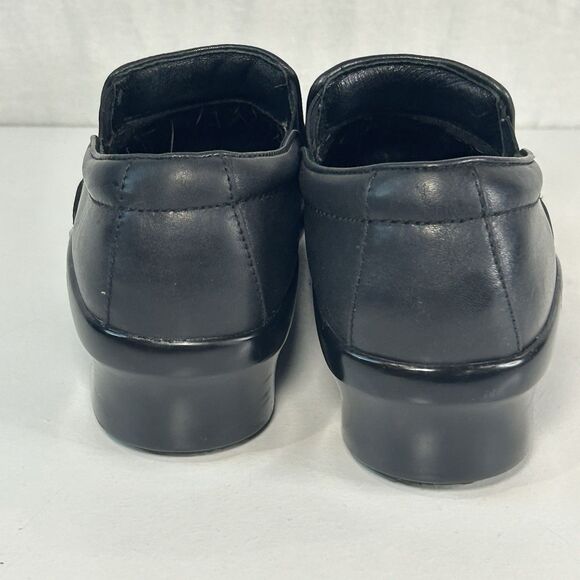 Ariat Sutter Black Leather Wedge Women’s Work Slip-On Clogs Loafers Sz 8.5 B - Picture 4 of 8